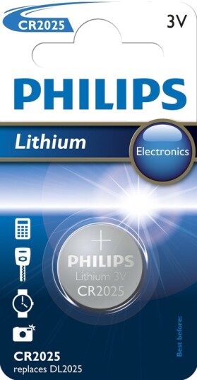Philips CR2025 Litium Knappcellebatteri 3V 148mAh