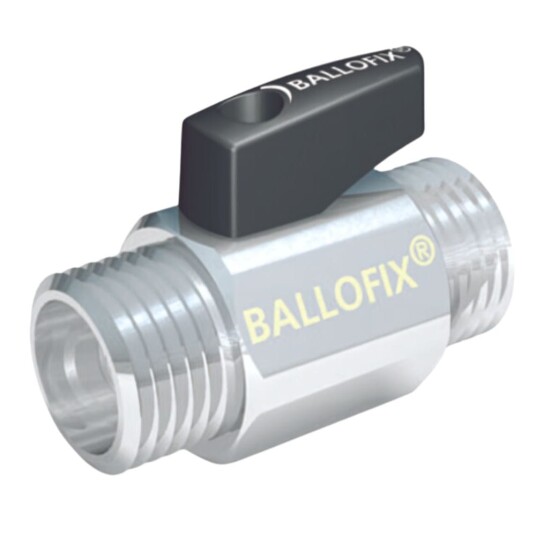 Broen Ballofix Kuleventil Nippel med Grep 3/8" 10