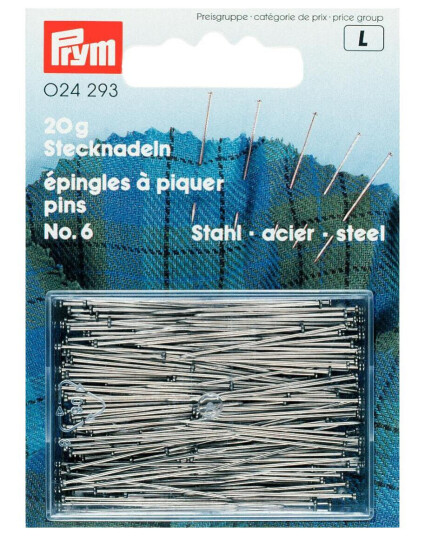 Knappenåler i stål 20 g 0,60 x 30 mm No. 6