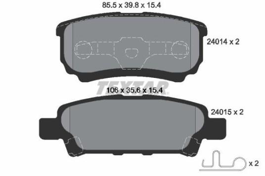 Bremseklosser TEXTAR 2401401 Bremseklosser TEXTAR 2401401