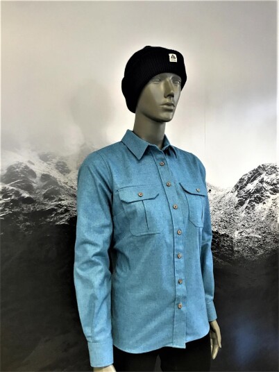 Aclima LeisureWool Reborn Wool Shirt W's Blue Melange XL