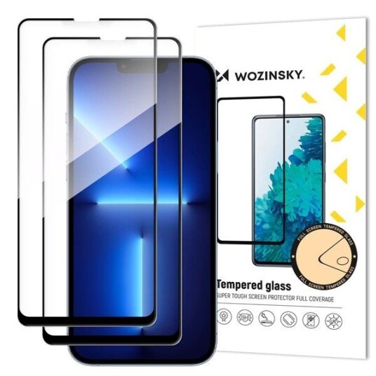 Wozinsky Full Glue Tempered Glass Tempered Glass for Xiaomi Redmi 14C 5G 2 Pack