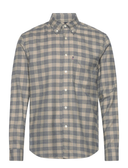 Lexington Clothing Casual Check Flannel B.d Shirt - Beige - L