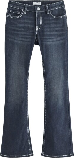 Lindex Freja Flared Leg Jeans With Decorated Back Pockets Navy 128