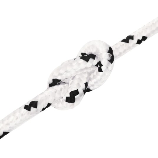 Arbeidstau hvit 10 mm 100 m polyester Arbeidstau hvit 10 mm 100 m polyester
