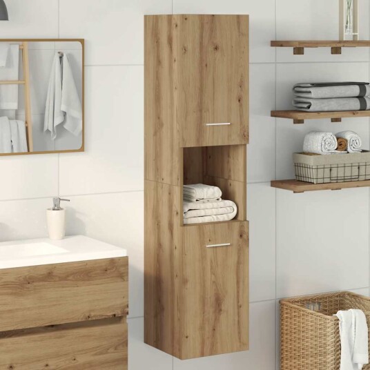Hengende baderomsskap artisan eik 30x30x130 cm konstruert tre 8721158437136 Hengende baderomsskap artisan eik 30x30x130 cm konstruert tre 8721158437136