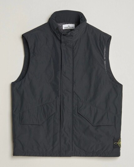 Stone Island Micro Twill Padded Vest Black