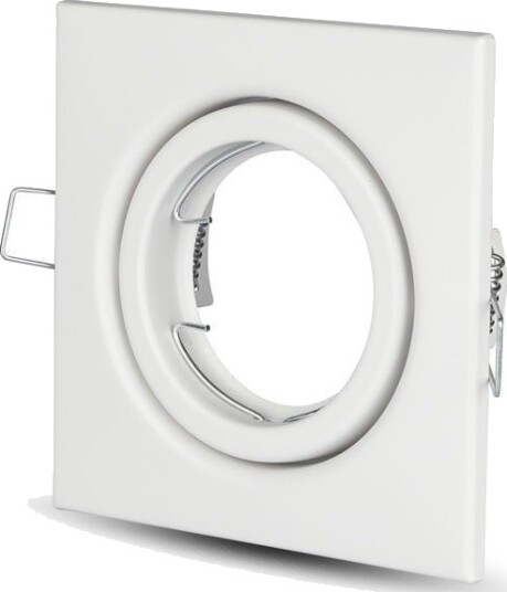 GU10/MR16 Firkantet downlight Uten lyskilde IP20 Hull: 7,4x7,4 cm Mål: 9,9x9,9 cm