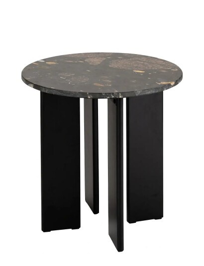 J Line Sid Tab Mathilde Marb Bla/Pea Black Ø 50 CM