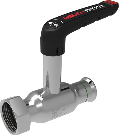 Broen Ballofix Full Flow RF 54x2 1/4 SW DN50 høy spindel.