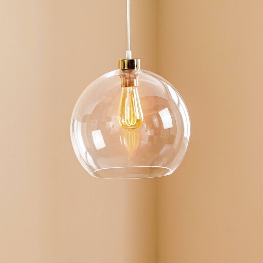 TK Lighting Cubus hengelampe transparent glass Ø 30 cm E27 TK Lighting Cubus hengelampe transparent glass Ø 30 cm E27