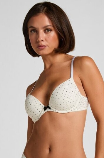 Hunkemöller Vattert bh med bøyle Plunge Hvit