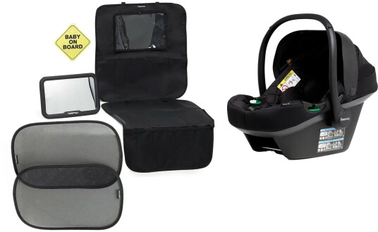 Beemoo Route i-Size Babybilstol Inkl. Tilbehør Black Stone