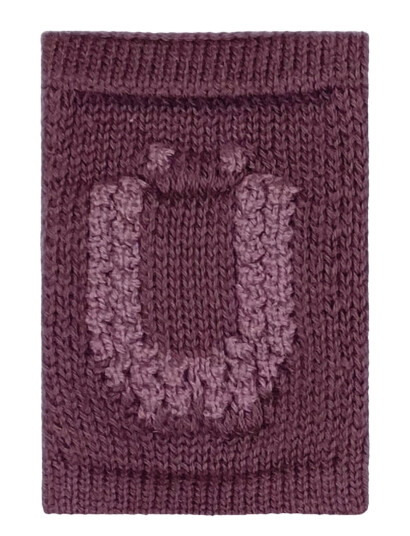 Smallstuff Strikket Bokstav Ü Rose Pink One Size 10cm