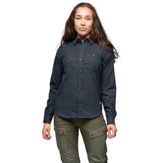 Bergans Nordmarka Flannel Shirt Dame Navy Blue S