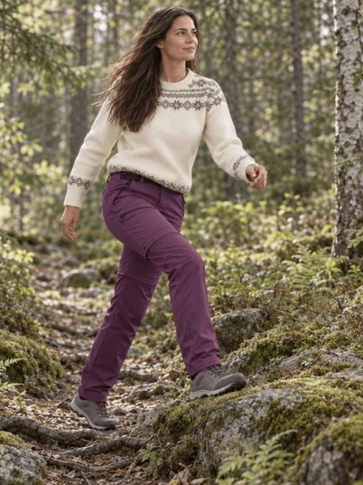 Gausta Turbukse med zipoff til dame i burgunder