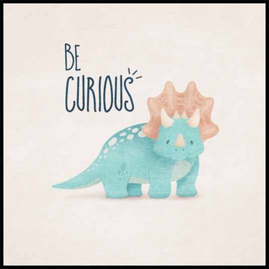 Curious Dino Wonder Plakat / 50x50