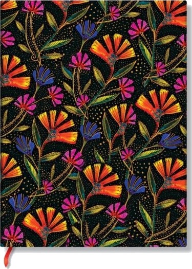 Wild Flowers Playful Creations Midi Hardback Address Book Elastic Band Closure