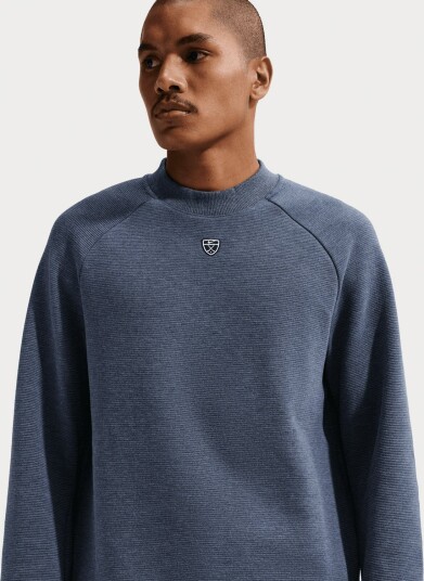 Nike M Par 5 Crew Golfgenser herre College Navy White Black Small