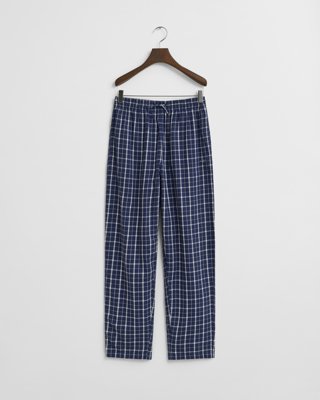 Gant Rutete flanellpysjamasbukser for tenåringer PERSIAN BLUE 176
