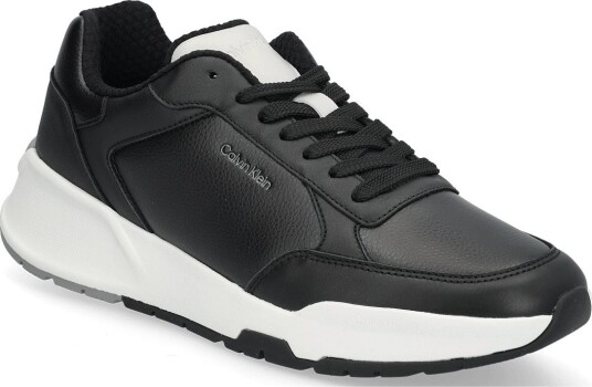 Calvin Klein City Runner Laceup Lth Mix BLACK WHITE LIGHT GREY 45 x 45 Calvin Klein City Runner Laceup Lth Mix BLACK WHITE LIGHT GREY 45 x 45