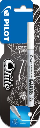 Pilot SuperColor Markeringspenn permanent Hvit, Markere & markører