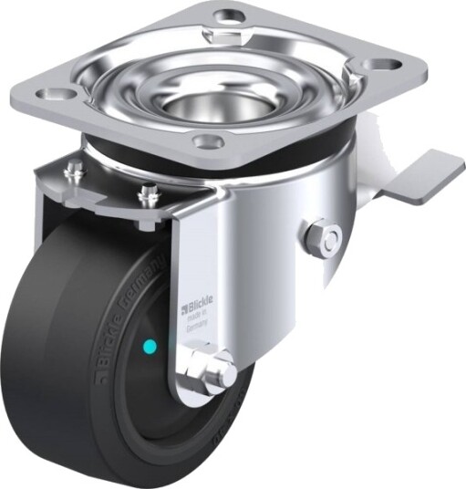 Blickle 850906 Lk-Poev 82Kfd-St Styrehjul Med Brems, Hjuldiameter 80 Mm, Bæreevne (Maks.) 200 Kg 1 Stk