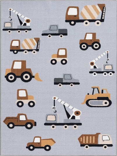 KM Home Play Wheels Grey 140X200CM