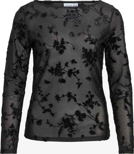 Vila Vimiranda L/S Top/Dc BLACK BEAUTY XS
