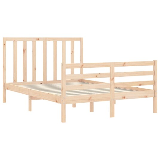vidaXL Sengeramme med hodegavl 4FT6 double heltre