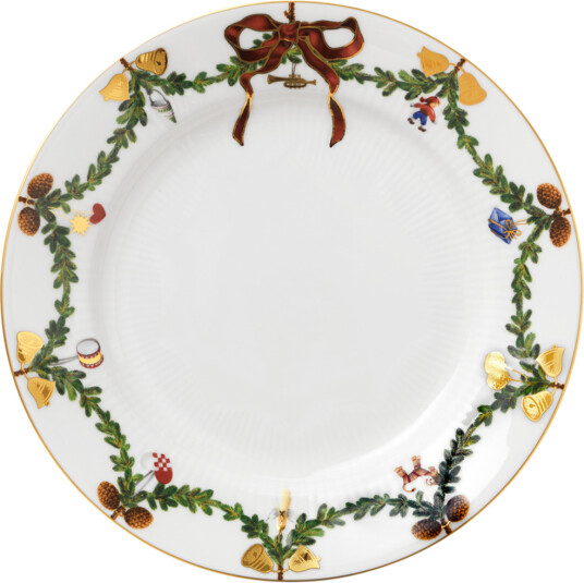 Royal Copenhagen Star Fluted tallerken jul Ø 22 cm