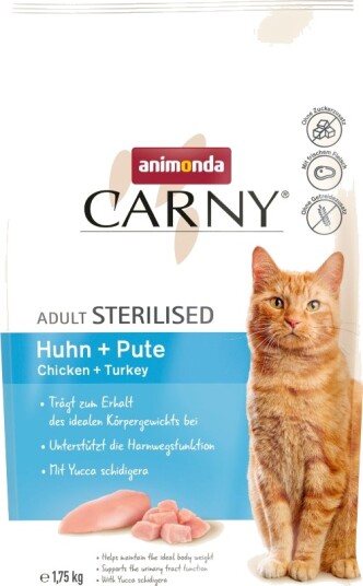 Animonda Carny tørrfôr Adult Sterilisert + kylling kalkun 3 x 1.75 kg