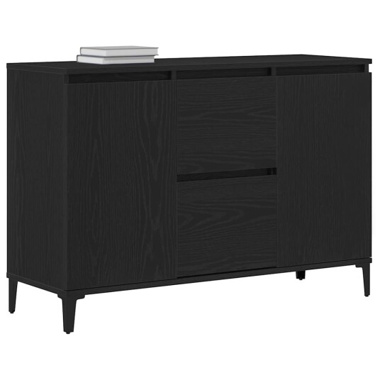 Serviesskap med skuff Svart 104 x 35 x 70 cm Konstruert tre