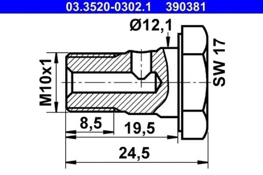 ATE 03.3520-0302.1 Treskrue ATE 03.3520-0302.1 Treskrue