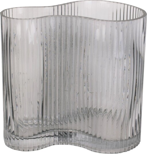 present time Vase Allure Wave - Grey - H:18CM