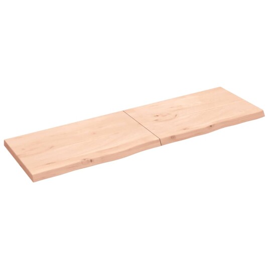 vidaXL Vegghylle 200x60x6 cm ubehandlet heltre eik