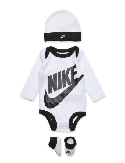 Nike C1-Bodysuit+Hat+Bootie White 74-80 Nike C1-Bodysuit+Hat+Bootie White 74-80