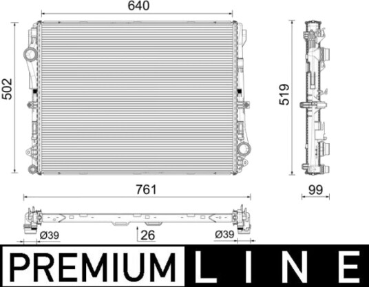 Radiator MAHLE ORIGINAL CR 2604 000P