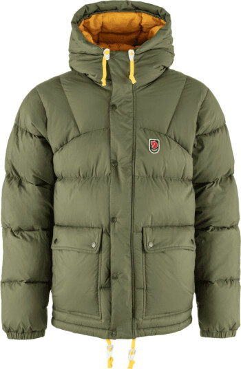 Fjellreven Men's Expedition Down Lite Jacket M Green-Mustard Yellow
