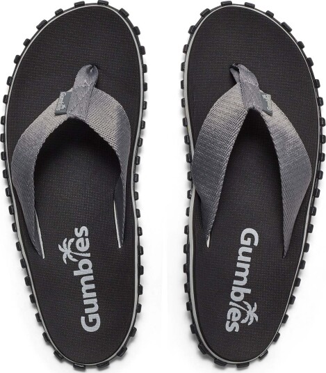 Gumbies Unisex Duckbill Flipflops Black/Grey 44, Black/Grey