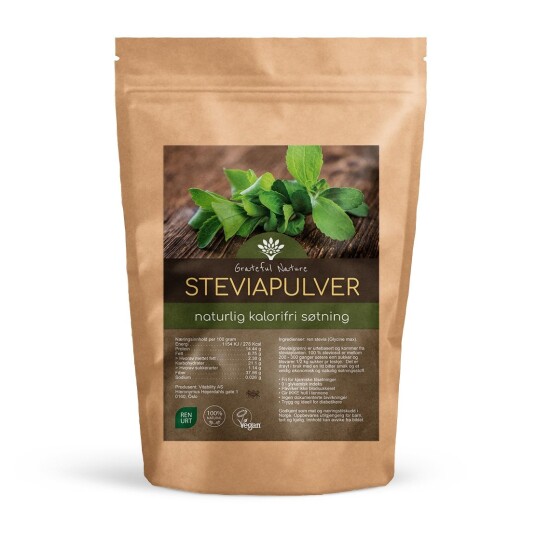 Ren Stevia grønt bladpulver 125 g Ren Stevia grønt bladpulver 125 g