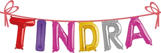 Ballonggirlander Folie Navn - Tindra