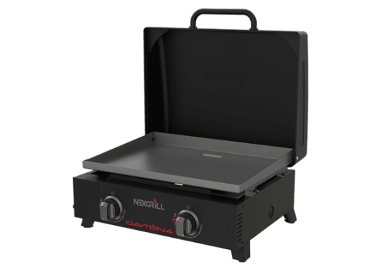 Nexgrill 2 Brenner Plancha Bordgrill | Bærbar | Sort