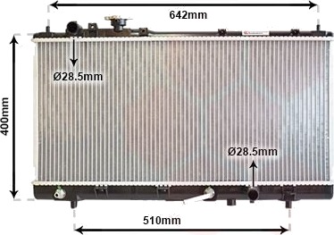 VAN WEZEL 27002168 Radiator motorkjøling VAN WEZEL 27002168 Radiator motorkjøling