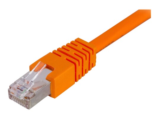 Deltaco 50 cm Koblingskabel Cat6 Oransje RJ-45 Hann-Hann