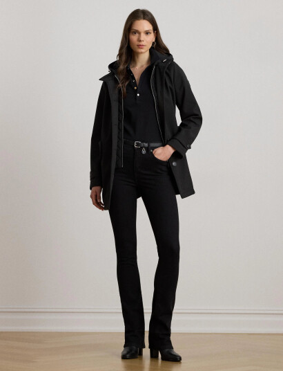 Lauren Ralph Lauren Hooded Quilted-Vestee Jacket - Black - S