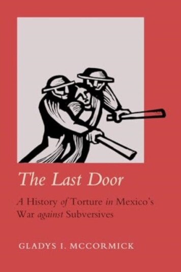 The Last Door A History of Torture in Mexico's War against Subversives