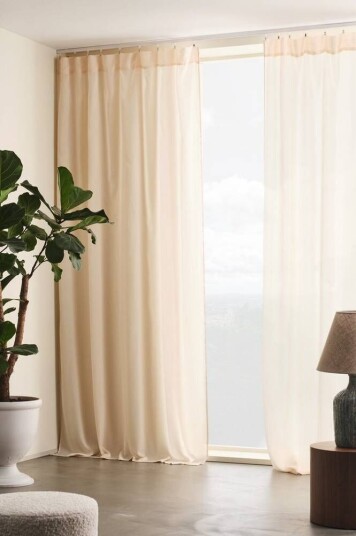 Jotex GEMMA gardin med løpegang 2-pk Beige 1701871-01-220 1701871-01-250