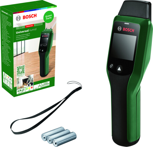 Bosch UniversalHumid Fuktighetsmåler for Tre med Batteri Bosch UniversalHumid Fuktighetsmåler for Tre med Batteri