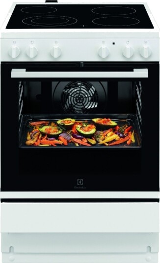 Electrolux 500-Serie Keramisk Komfyr 73L Hvit 59.6cm Electrolux 500-Serie Keramisk Komfyr 73L Hvit 59.6cm